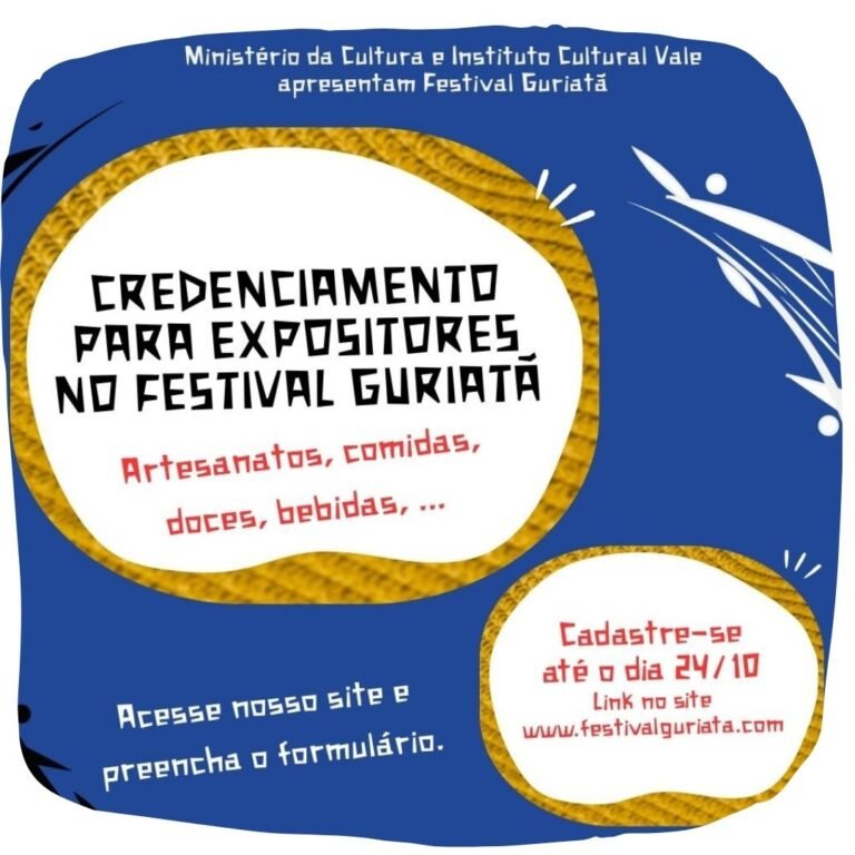 Credenciamento Expositores no Festival Guriatã